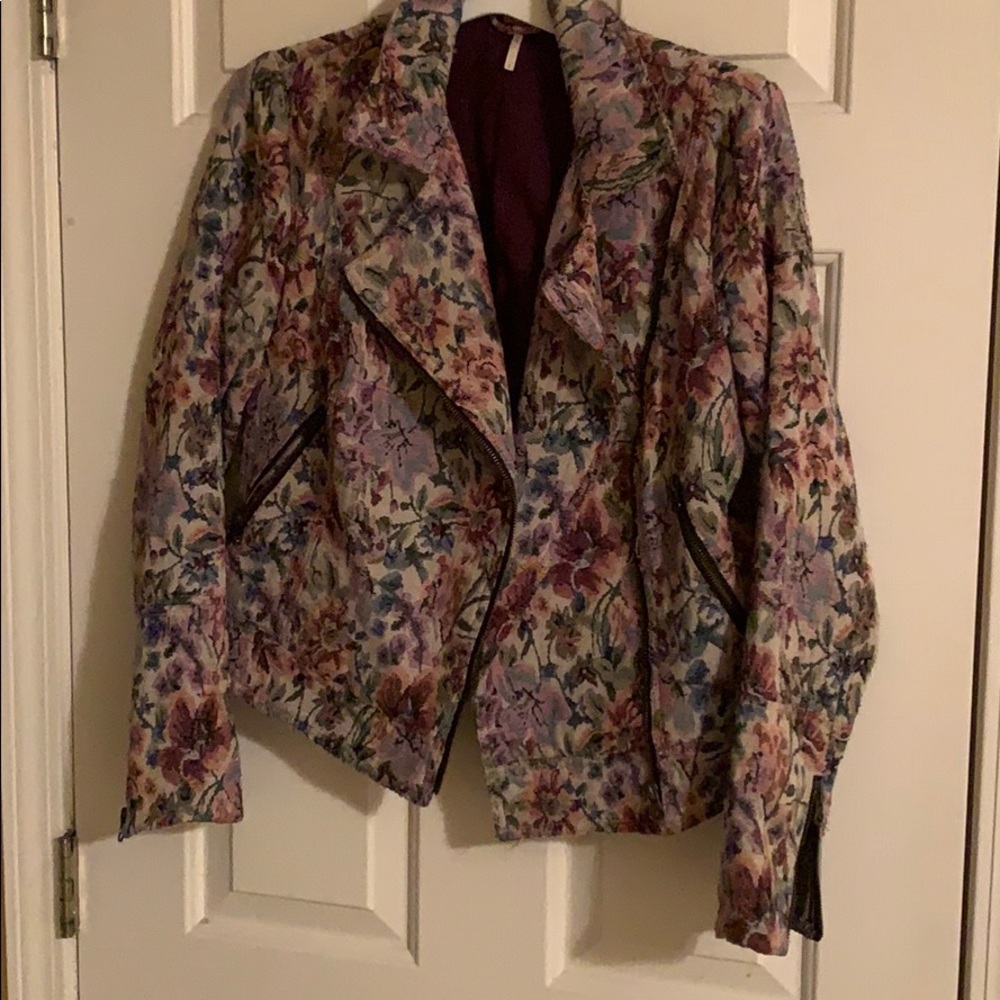 Free people floral jacquard blazer